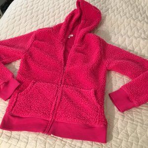❤️ Girl's Pink Fuzzy Grane Hoodie